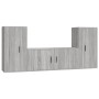 Set Mobili Porta TV 3 pz Grigio Sonoma in Legno Multistrato