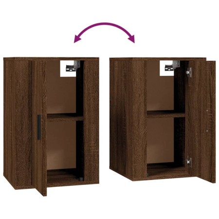 Set Mobili Porta TV 2 pz Rovere Marrone in Legno Multistrato