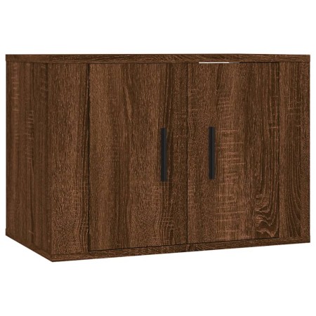 Set Mobili Porta TV 4 pz Rovere Marrone in Legno Multistrato