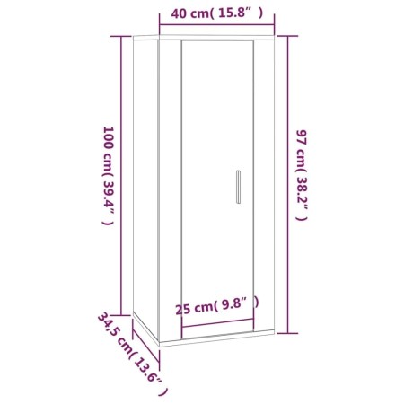 Set di Mobili Porta TV 5 pz Bianco Lucido in Legno Multistrato