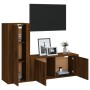 Set Mobili Porta TV 2 pz Rovere Marrone in Legno Multistrato