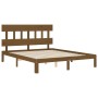 Giroletto con Testiera Miele 160x200 cm Legno Massello