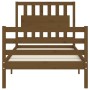 Giroletto con Testiera Miele 90x200 cm in Legno Massello