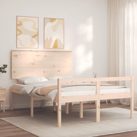 Letto per Anziani con Testiera 120x200 cm in Legno Massello