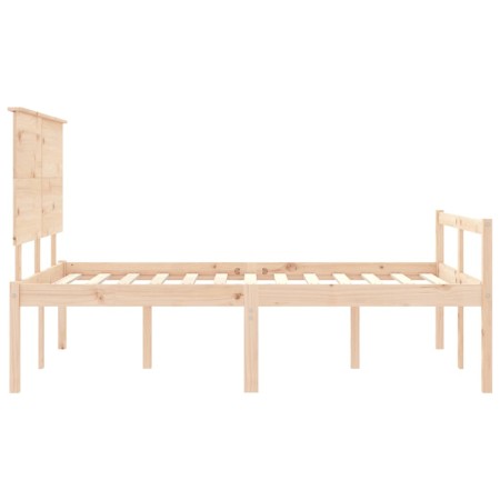 Letto per Anziani con Testiera 120x200 cm in Legno Massello