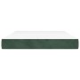 Materasso a Molle Verde Scuro 140x190x20 cm in Velluto