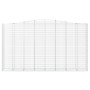 Cesti Gabbioni ad Arco 6 pz 400x50x220/240 cm Ferro Zincato