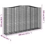 Cesti Gabbioni ad Arco 6 pz 400x50x220/240 cm Ferro Zincato