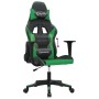 Sedia da Gaming Nera e Verde in Similpelle