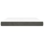 Materasso a Molle Grigio Scuro 160x200x20 cm in Velluto