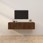 Mobili Porta TV a Parete 2 pz Rovere Marrone 80x34,5x40 cm