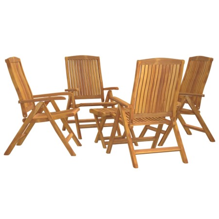 Set Salotto da Giardino 5 pz in Legno Massello di Teak