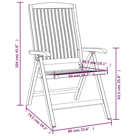 Set Salotto da Giardino 5 pz in Legno Massello di Teak