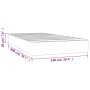 Materasso a Molle Insacchettate Rosa 100x200x20 cm in Velluto