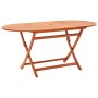 Set Pranzo da Giardino 9 pz Grigio Legno Eucalipto e Textilene