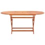 Set Pranzo da Giardino 9 pz Grigio Legno Eucalipto e Textilene