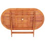 Set Pranzo da Giardino 9 pz Grigio Legno Eucalipto e Textilene
