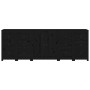Credenza Nera 230x35x80 cm in Legno Massello di Pino