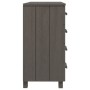 Credenza HAMAR Grigio Chiaro 79x40x80 cm Legno Massello di Pino