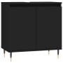 Set di Mobili da Bagno 3 pz Nero in Legno Multistrato