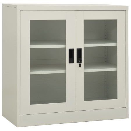 Armadio per Ufficio Grigio Chiaro 90x40x90 cm in Acciaio