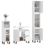 Set Mobili da Bagno 3 pz Bianco in Legno Multistrato