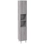 Set Mobili da Bagno 3 pz Grigio Sonoma in Legno Multistrato