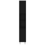 Set Mobili da Bagno 3 pz Nero in Legno Multistrato