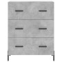 Credenza Grigio Cemento 69,5x34x180 cm in Legno Multistrato