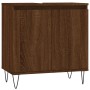Set Mobili da Bagno 3 pz Rovere Marrone in Legno Multistrato