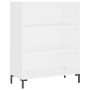 Credenza Bianca 69,5x32,5x180 cm Legno Multistrato