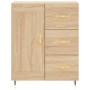 Credenza Rovere Sonoma 69,5x34x180 cm in Legno Multistrato