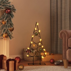 Albero di Natale Decorativo in Metallo Nero 60 cm