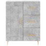 Credenza Grigio Cemento 69,5x34x180 cm in Legno Multistrato