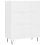 Credenza Bianca 69,5x32,5x180 cm Legno Multistrato