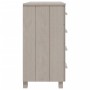 Credenza HAMAR Bianca 79x40x80 cm in Legno Massello di Pino