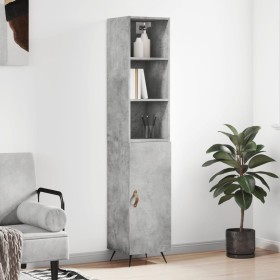 Credenza Grigio Cemento 34,5x34x180 cm in Legno Multistrato