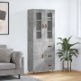 Credenza Grigio Cemento 69,5x34x180 cm in Legno Multistrato