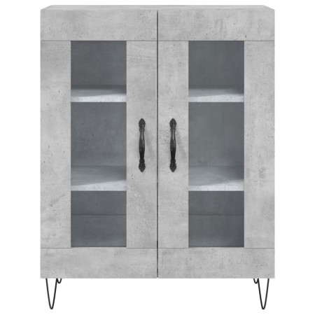 Credenza Grigio Cemento 69,5x34x180 cm in Legno Multistrato