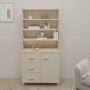 Credenza HAMAR in Legno Massello di Pino Marrone