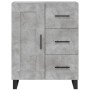 Credenza Grigio Cemento 69,5x34x180 cm in Legno Multistrato