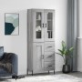 Credenza Grigio Sonoma 69,5x34x180 cm in Legno Multistrato