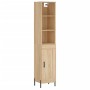 Credenza Rovere Sonoma 34,5x34x180 cm in Legno Multistrato