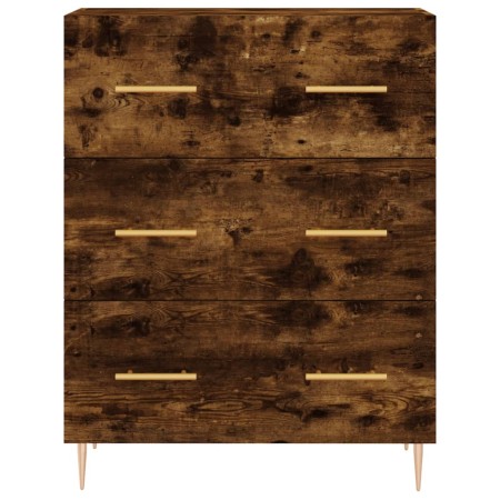 Credenza Rovere Fumo 69,5x34x180 cm in Legno Multistrato