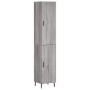 Credenza Grigio Sonoma 34,5x34x180 cm in Legno Multistrato