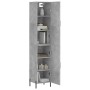 Credenza Grigio Cemento 34,5x34x180 cm in Legno Multistrato