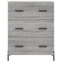 Credenza Grigio Sonoma 69,5x34x180 cm in Legno Multistrato