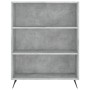 Credenza Grigio Cemento 69,5x34x180 cm in Legno Multistrato