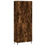 Credenza Rovere Fumo 69,5x34x180 cm in Legno Multistrato