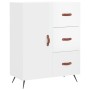 Credenza Bianco Lucido 69,5x34x180 cm in Legno Multistrato